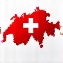 Eine Schweizer Flagge auf einer Karte